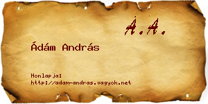 Ádám András névjegykártya