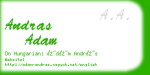 andras adam business card